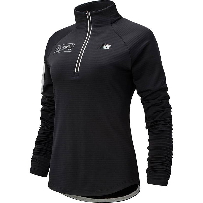 New Balance Womens Impact Run Heat Grid Half Zip Top-2